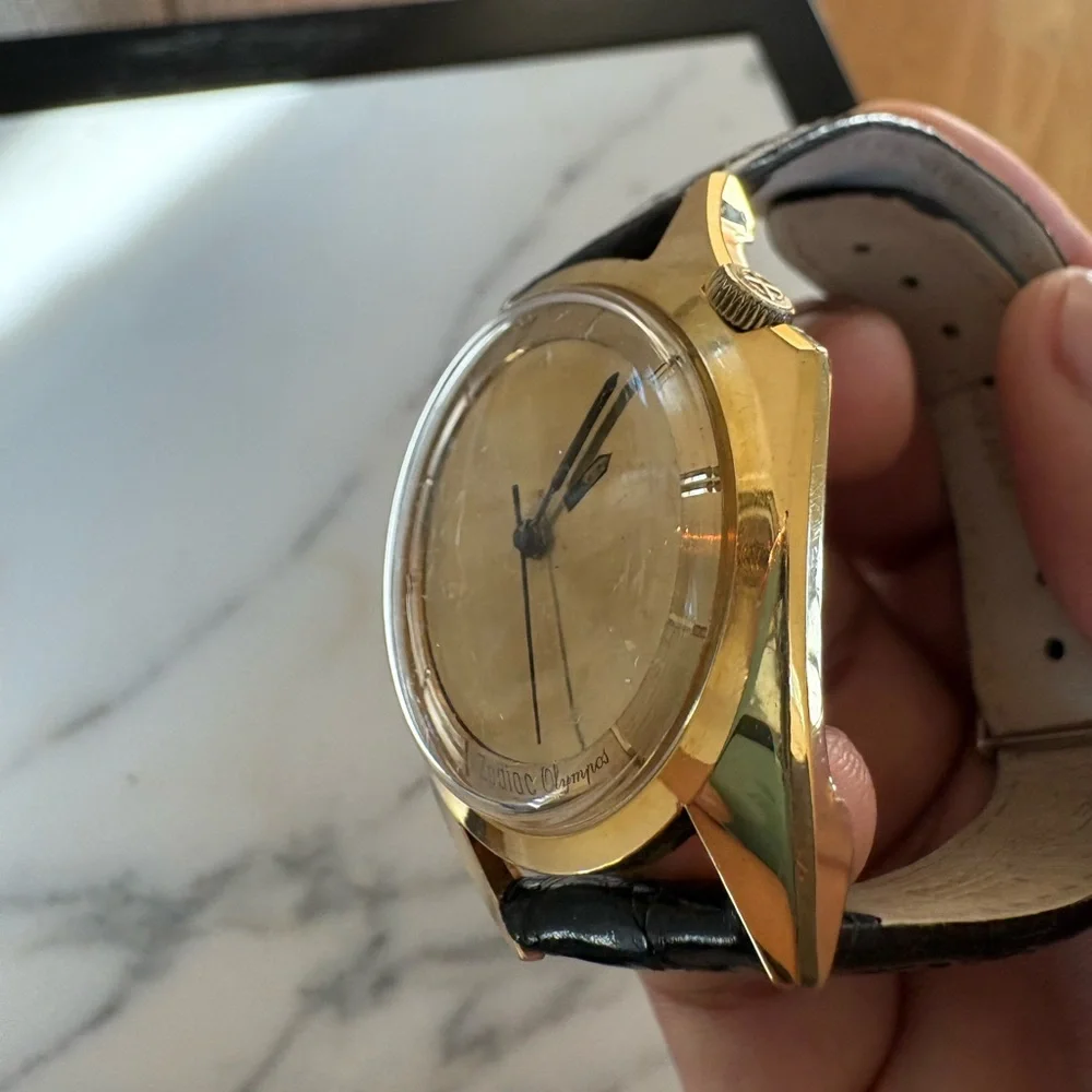 Zodiac Olympos 703-918 Vintage 70s Mystery Dial 17 Jewels Swiss Automatic Watch